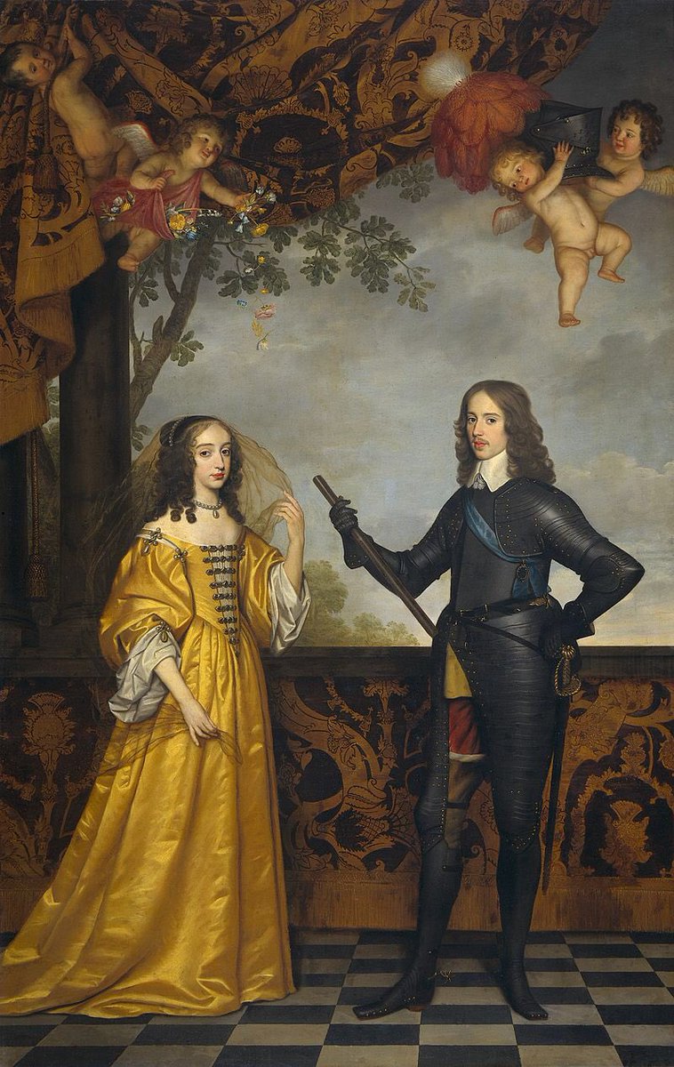 さよこ 美術イントロデューサー イングランド王女メアリー ヘンリエッタ16歳 夫のオランダ総督オラニエ公ウィレム2世 21歳 美男美女に成長しましたね この2年後にイングランドで清教徒革命が起こり 父チャールズ1世は処刑されてしまいました
