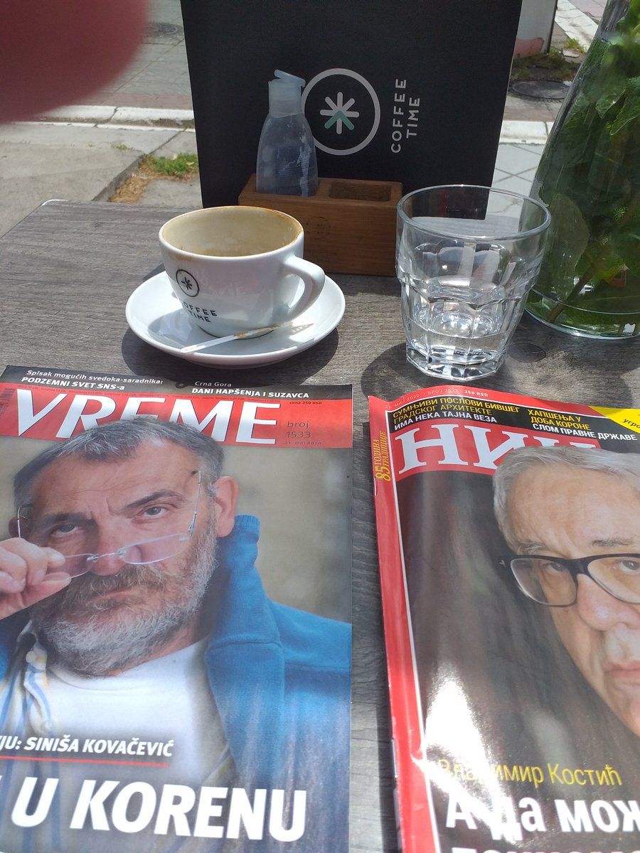 MusicBmv's tweet image. Odličan znak..#kafić,čiji sam čest gost,od skora(znači,posle #vanrednog stanja),gostima nudi za #čitanje i DANAS,NIN,VREME,NEDELJNIK..mozda sam i ja tome malo doprineo😉...