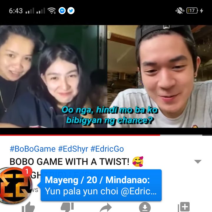 _jenaaaaayyy's tweet photo. Done watching! Grabee talaga magpakilig at magpasaya Ang EDSHYR! 💗 @_Edricgo @ShyrBalagtas31 #EDSHYRxBoboGame https://t.co/lSGvTlpOix