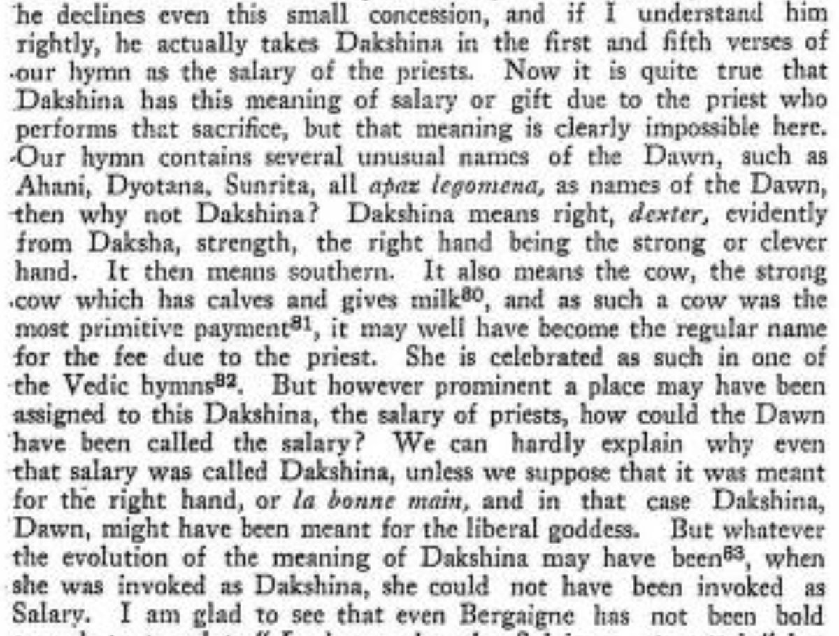 prachyam7's tweet photo. Behold the greatest European Indologist Mr. Max Muller, as he bounces around like a ping pong between Daksh, Dakshin, Dakshina are three different words 🤣🤣

Dakshin=South
Dakshina=Payment
Cow=South
South=Payment
Daksh??

@Aabhas24 @NileshOak @ShefVaidya https://t.co/B3iAtMJ730