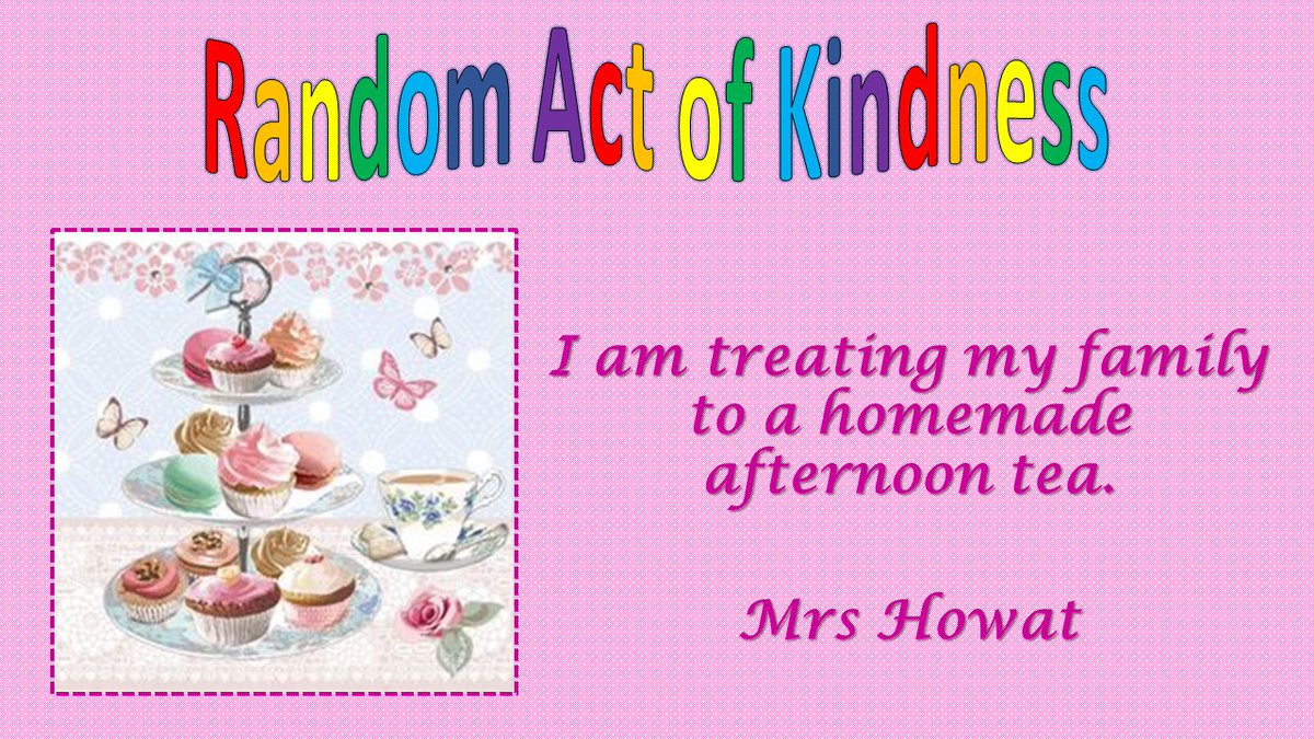 CharitiesRhs's tweet photo. Day 4 of our team's random acts of kindness 🧁🫖💕#MentalHealthAwarenessWeek #love #family #itsnicetobenice https://t.co/8b7UOvtz50