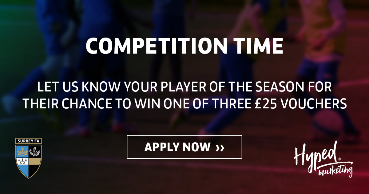 HYP3DLTD's tweet image. We’re excited to see all the “Hyped Marketing Player of the Season” entries from the Surrey football clubs! We’ll be announcing the winners with @surreyfa  on the 1st of June 🥳 tinyurl.com/ydh672kv #ThisIsSurreyFootball #GirlsFootball