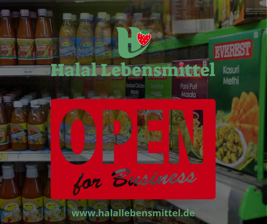HalalLebens's tweet photo. Alhamdulliah! Finally we are live! Now you can place your order in the first-ever online Halal Grocery shop in Germany. #halal #halalingermany #halalineurope #halalgrocery #halallebensmittel
https://t.co/wZTa6kdaYL https://t.co/ROyQ3VBOYM