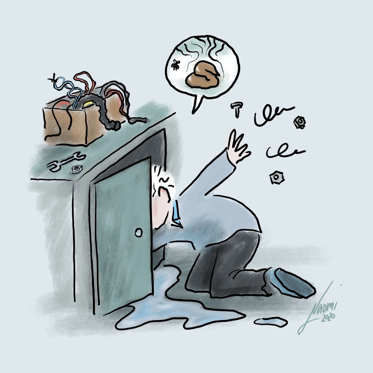 nabjohnson's tweet photo. What's happened to it? Broken? Misbehaving? Frozen? Leaking? Disappeared? Stuck? Ask Jim. He can fix it. https://t.co/xewYC7DcyH