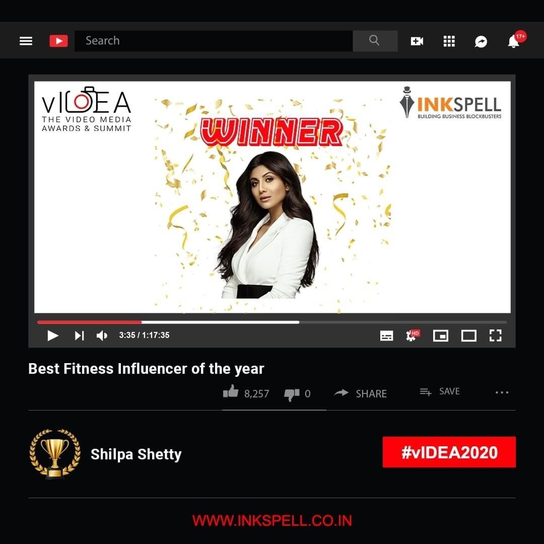 DigiOsmosis's tweet image. .@TheShilpaShetty bags the Ink Spell Media award for the Best Fitness Influencer of the year.

#Awards #ShilpaShetty #TeamDigi #DigiOsmosis