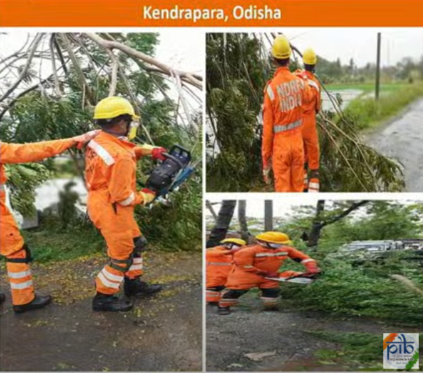 PIB_India's tweet image. Some snapshots of the restoration work being done by NDRF in Odisha, as presented by DG, @NDRFHQ 

#CycloneAmphan #CycloneAmphanUpdate