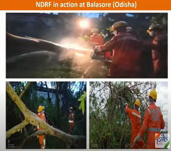 PIB_India's tweet image. Some snapshots of the restoration work being done by NDRF in Odisha, as presented by DG, @NDRFHQ 

#CycloneAmphan #CycloneAmphanUpdate