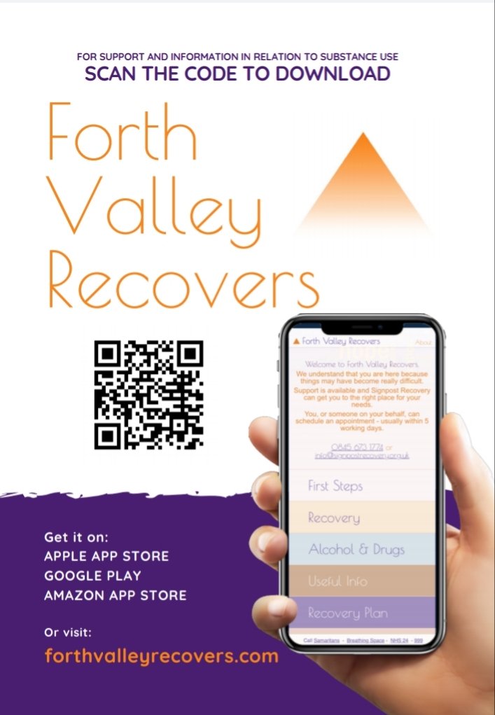 If you haven't already downloaded this, it's a great way to find out about services and other forms of recovery support in Forth Valley.
