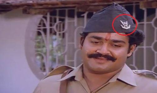 15. What error connects the Param Vir Chakra to Lalettan? Capt Manoj Pandey is the only PVC from 11 Gorkha Rifles. In 'Gandhinagar 2nd Street', if you strain your eyes, you can spot the 11 Gorkha Rifles insignia on the head-gear, which technically is wrong. #IndianArmy  #Mohanlal