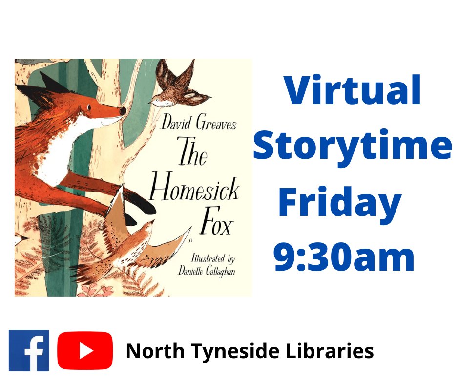 NorthTyneLibs's tweet photo. Tomorrow's story is about missing your home, when you're far away, and all on your own....
The Homesick Fox by David Greaves https://t.co/nI8Twi72Ys