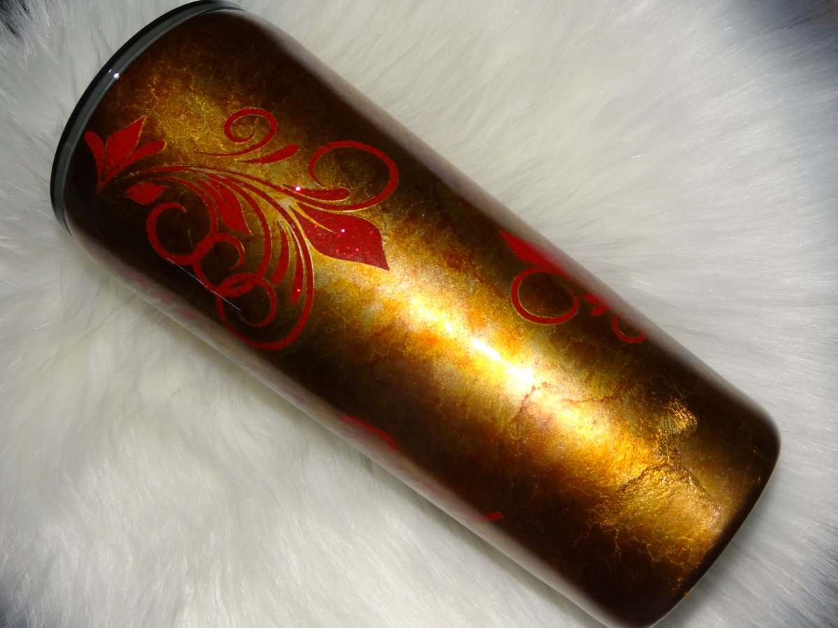GCStatonDesigns's tweet photo. 22oz Slim Stainless Steel Tumbler "Victorian Style" It sparkles better in person!! #Patina #Aged #Red #CustomMade #MadetoOrder #Gold #Handmade #SippingPretty #GCSDesigns #GCSArt #GCSTumber https://t.co/fmOr1sW46i