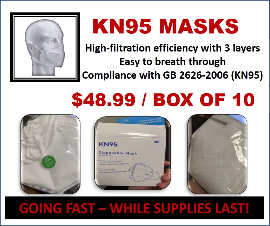 WHILE THEY LAST!  KN95 PROTECTION MASKS IN STOCK! ow.ly/ZNdl30qGb88