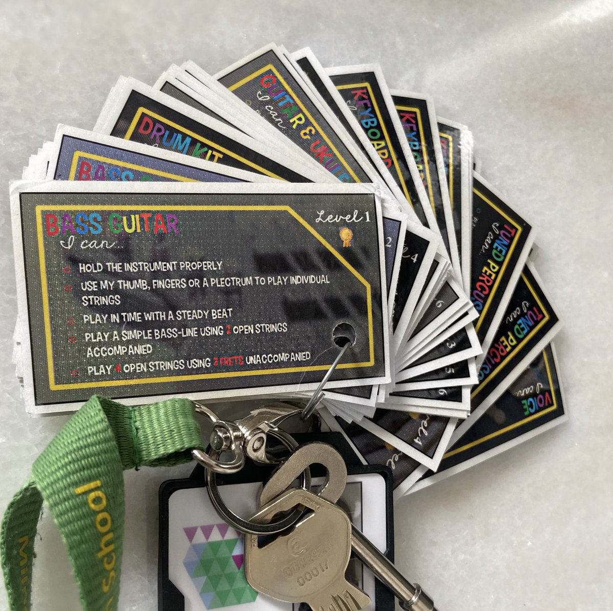 I created these flash cards to help with assessment in a busy practical lesson. They have been a saviour for accurate levelling and effective feedback! Potential use for any #NQT to consolidate levels 🌟💡🎼  #musicteacher