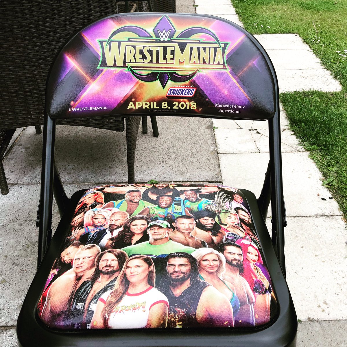 Been after this chair for a while, a great reminder from the best Mania week in New Orleans 🎉 #WrestleMania34