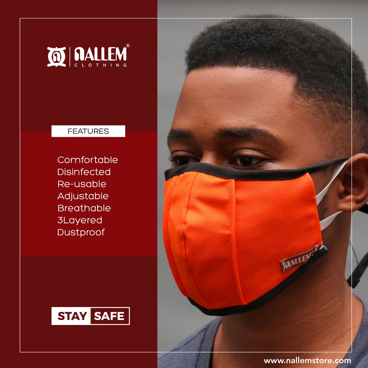 NallemClothing's tweet photo. The fight against Covid-19 continues.
Mask Up and Stay Safe!!
#StaySafe #StayHome #nallemclothing https://t.co/aA39sUVxbA