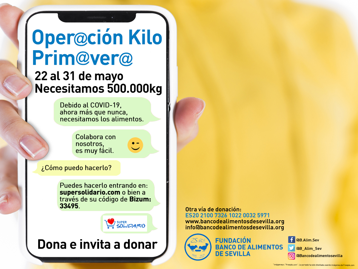 B_Alim_Sev's tweet image. Arranca nuestra Operación Kilo Primaver@Virtual y nuestro presidente D. Agustín Vidal os quiere animar a participar. 
Os necesitamos más que nunca. 
Colabora en: 
🛒supersolidario.org  
📲Bizum: 33495

Quieres saber más? 
bit.ly/2ARV10F
bit.ly/3fE93mf