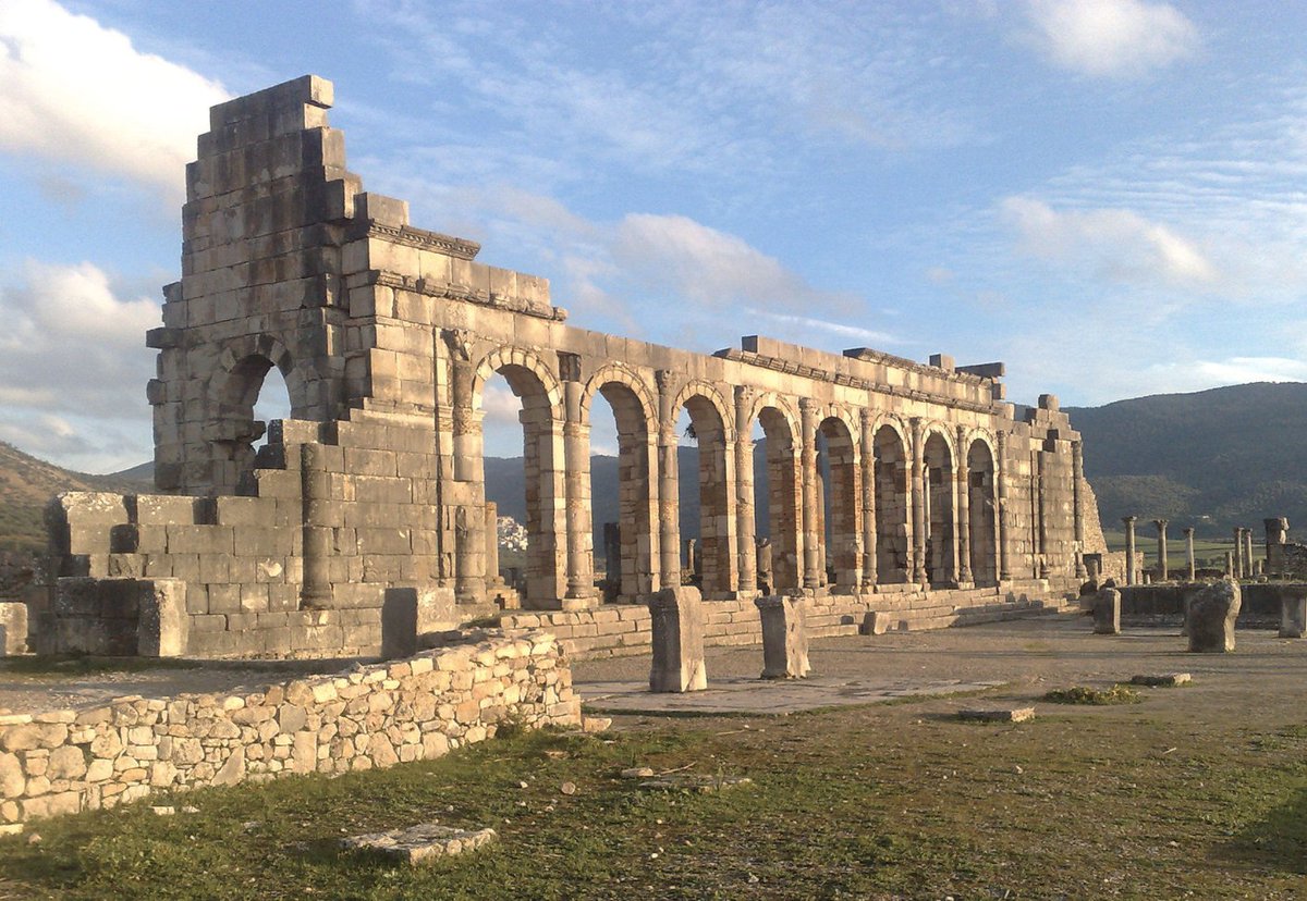 Archaeological Site of Volubilis in Morocco situated near the city of Meknes.