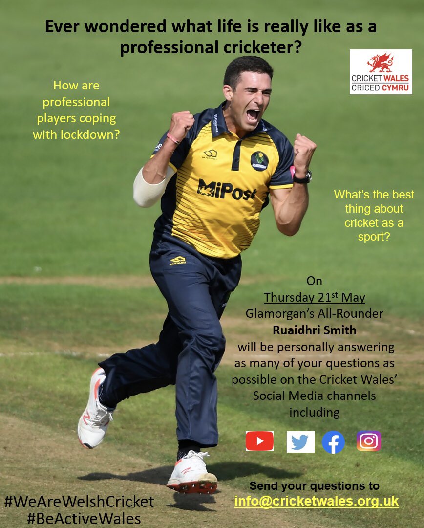 📣 📣 Breaking: delighted to reveal that #Glamorgan all-rounder <a href="/AndySalts/">Andrew Salter</a> 🧂💥🏏 will host this evening’s Q &amp; A with colleague <a href="/RuaidhriSmith/">Ruaidhri Smith</a>!!  📣 📣

So some top #bantz likely as well as great answers *to your questions. 😉

Join us at 7pm.  👊🏻