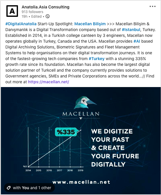 YakuptheOne's tweet photo. Success brings Growth...
Proud to be part of this community.. @macellanbilisim
#DigitalTransformation #digitization #ai #digitalanatolia #digitalarchive #biometricsignature #fleetmanagement #archive #digitalsolutions #futuretechnology #dx https://t.co/r2y8NQHjih