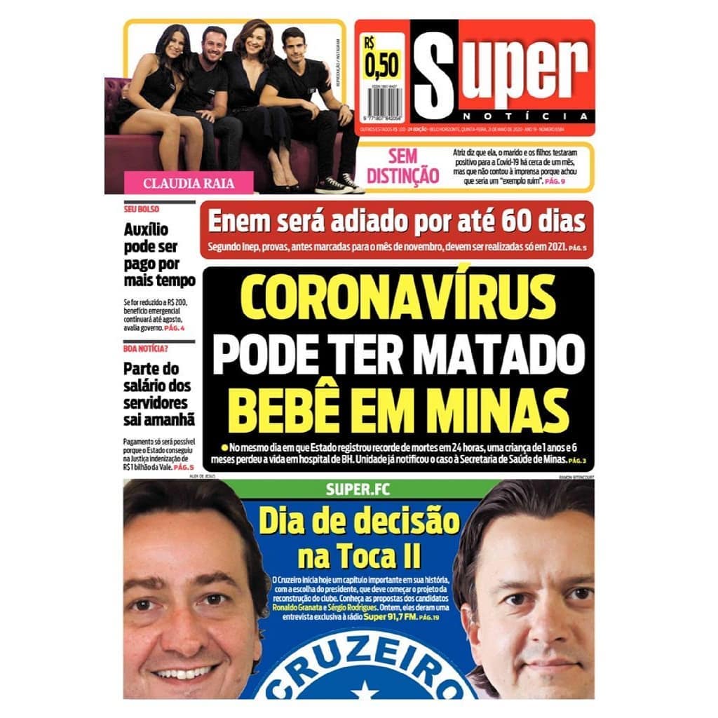 blackpaulo's tweet photo. #Repost @otempo
---
Bom dia! Esta é a capa do jornal Super Notícia desta quinta-feira (21). Confira os destaques em https://t.co/cmnNhQ7RE9.
.
.
#informação #jornalismo #jornalimpresso #supernoticia https://t.co/FBkE9N4xGl