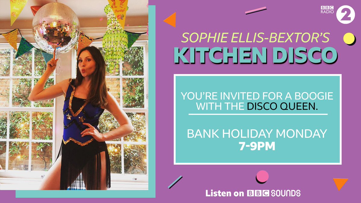 BBC Radio 2 (@bbcradio2) on Twitter photo You better not kill the groove... ✨📀💃 This Bank Holiday Monday, Disco Queen <a href="/SophieEB/">Sophie Ellis-Bextor</a> will officially be providing the best uplifting music for you to sing and dance along! Listen from 7-9pm on <a href="/BBCSounds/">BBC Sounds</a>.
*starts petition for a disco ball emoji* You better not kill the groove... ✨📀💃 This Bank Holiday Monday, Disco Queen <a href="/SophieEB/">Sophie Ellis-Bextor</a> will officially be providing the best uplifting music for you to sing and dance along! Listen from 7-9pm on <a href="/BBCSounds/">BBC Sounds</a>.
*starts petition for a disco ball emoji*