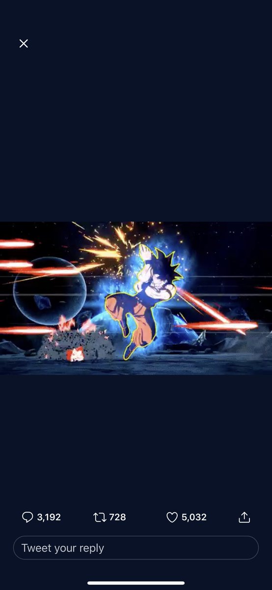Mike_Larry20's tweet photo. @BandaiNamcoUS Using my UI to get the perfect shot of Goku’s UI. Beautiful. https://t.co/giYvPSv8TC