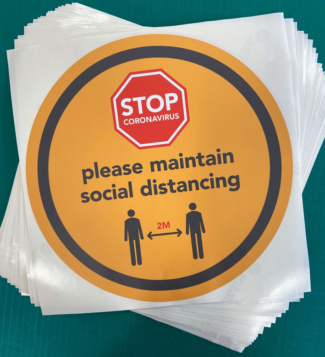 kaizenprint's tweet image. Social distancing stickers, stay safe everyone! #whatsprinting #teamkaizen