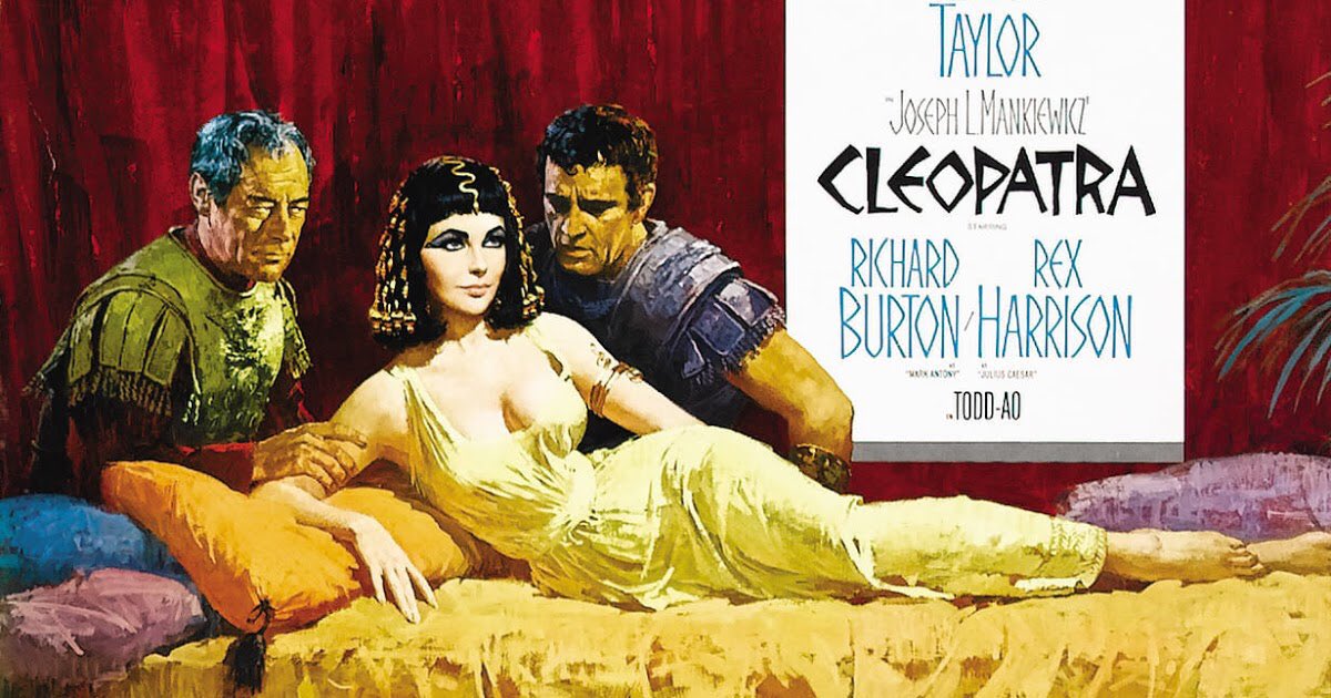 AsterixFanES's tweet photo. En “Astérix y Cleopatra” el personaje de la reina es una inspiración directa del papel que hizo Elizabeth Taylor en “Cleopatra” de 1963 (estrenada dos años antes de la publicación de este álbum). 
La propia portada de esta entrega es una parodia del cartel de la película. https://t.co/seXnkSsffn