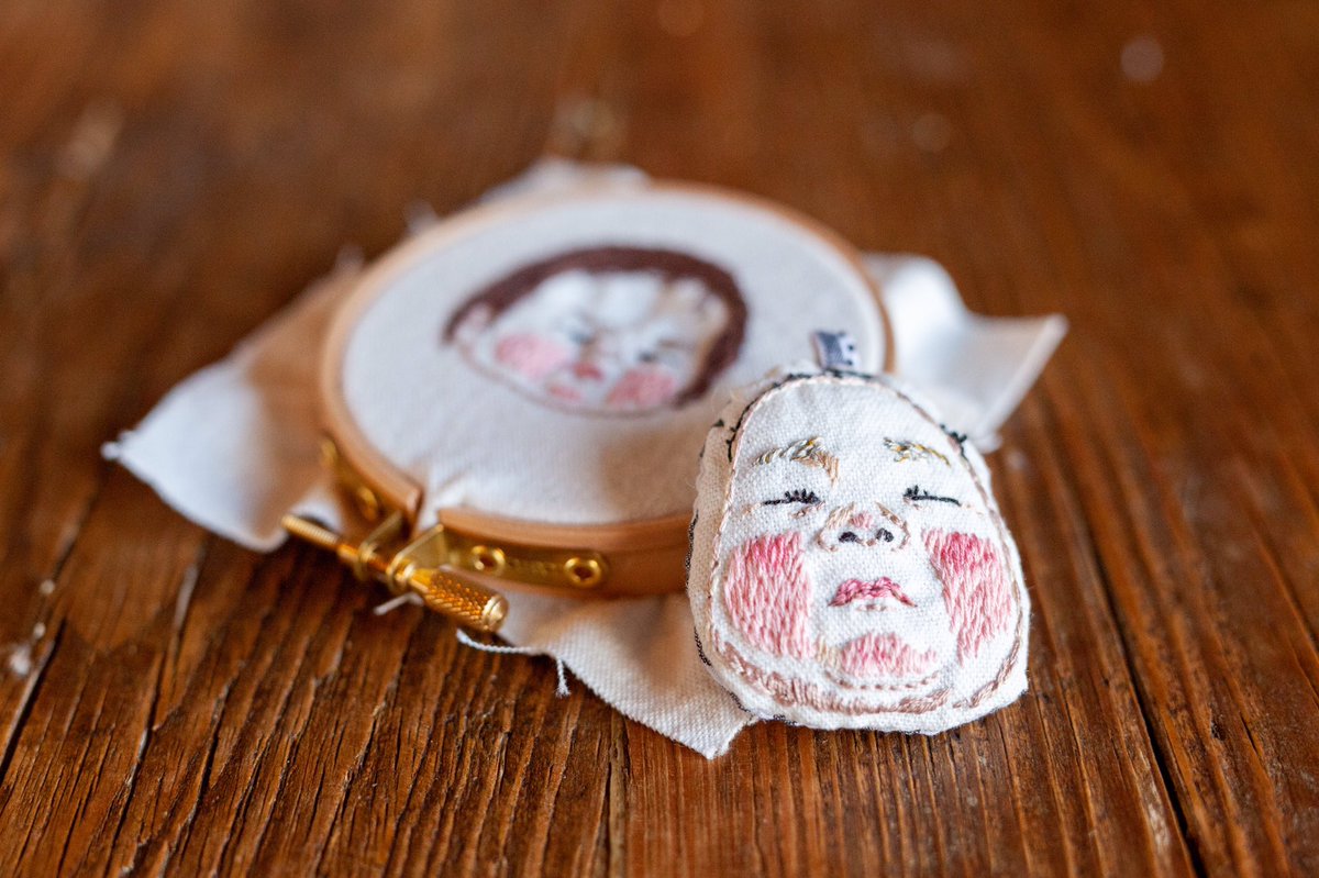 tasuko_'s tweet photo. #ツイッター創作発表展 
素敵なタグ使わせていただきます✨

赤ちゃんの顔や、似顔絵の刺繍をしています https://t.co/SPYbIIRaPr