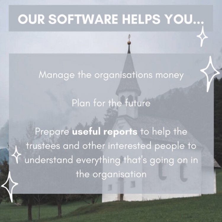 data_dev's tweet image. What we do 💫

• If you run a church or charity and have little accounting knowledge, we’re here to help you set it up and guide you through it. 💒

• We develop high-quality and clear to understand software designed to meet a variety of needs your church or charity may have.💡
