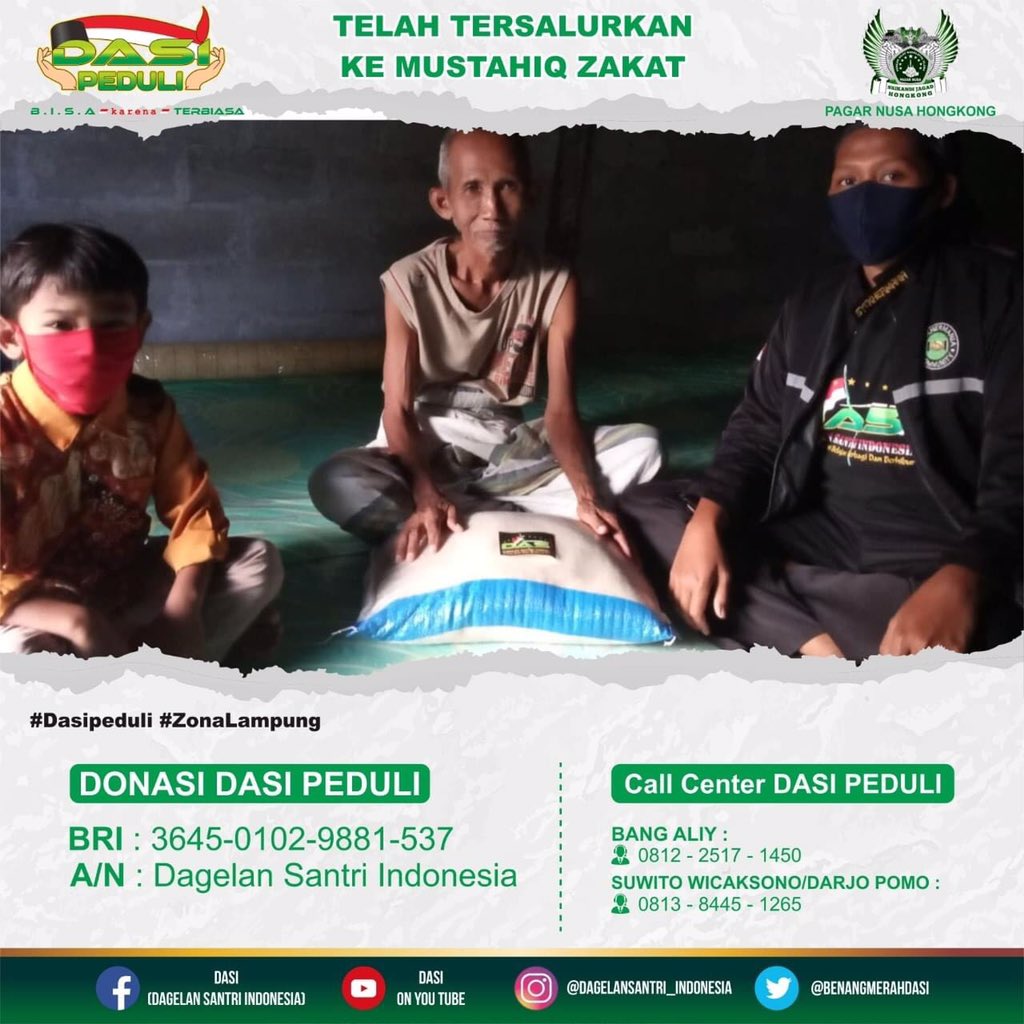 dasipeduli's tweet photo. Dasi Peduli Zona Lampung misi pembagian Zakat Fitrah,Amanah dari teman-teman Dasi Zona Hongkong yang ditipkan melalui tim Dasi Peduli telah disampaikan kepada yang berhak
Dan untuk Zona Jakumbang,zona LMP, zona sub Kediri dan zona sub Malang sedang dalam proses...
#DASIPEDULI https://t.co/gVM9n8mf9V