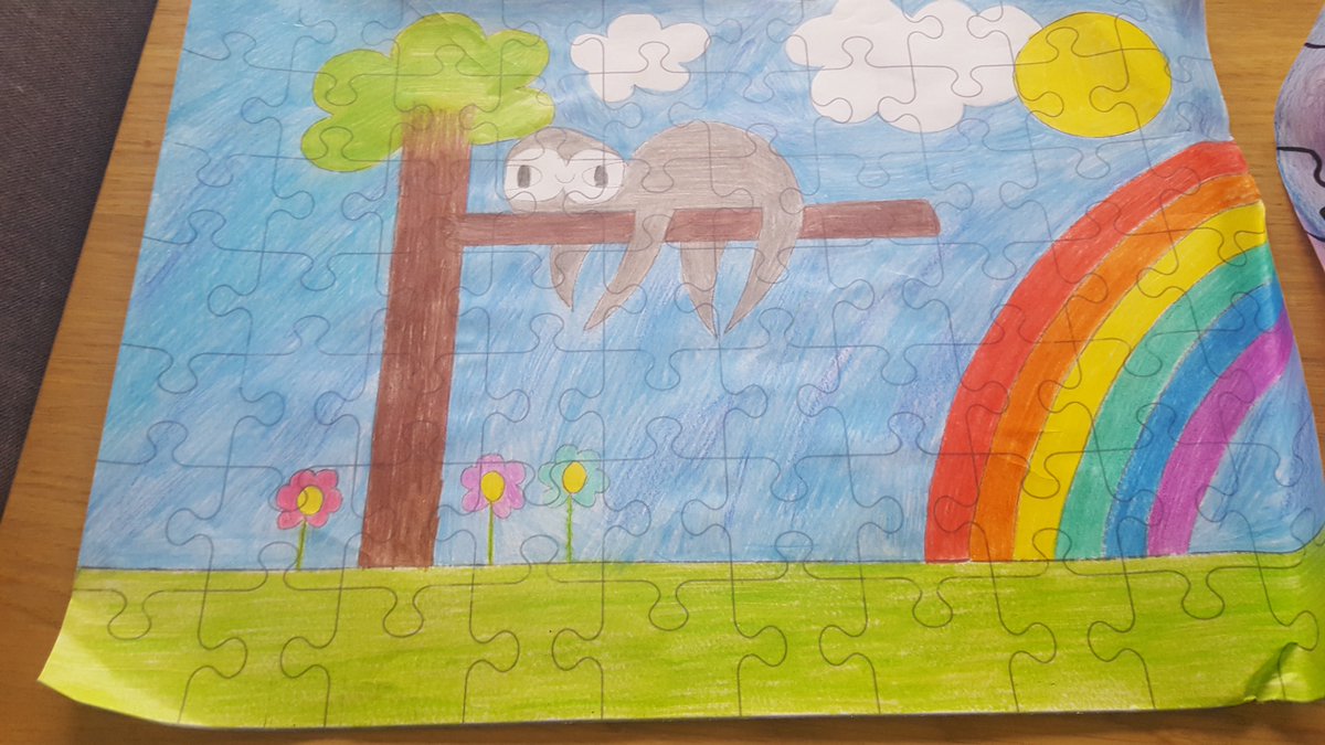 BEAcadArt's tweet photo. Fantastic examples of the Jigsaw Project from Faye and Leah Thomson. Well done girls! @BourneEndAcad #beahomelearning 👏👏👏 https://t.co/7iq5hkfkds