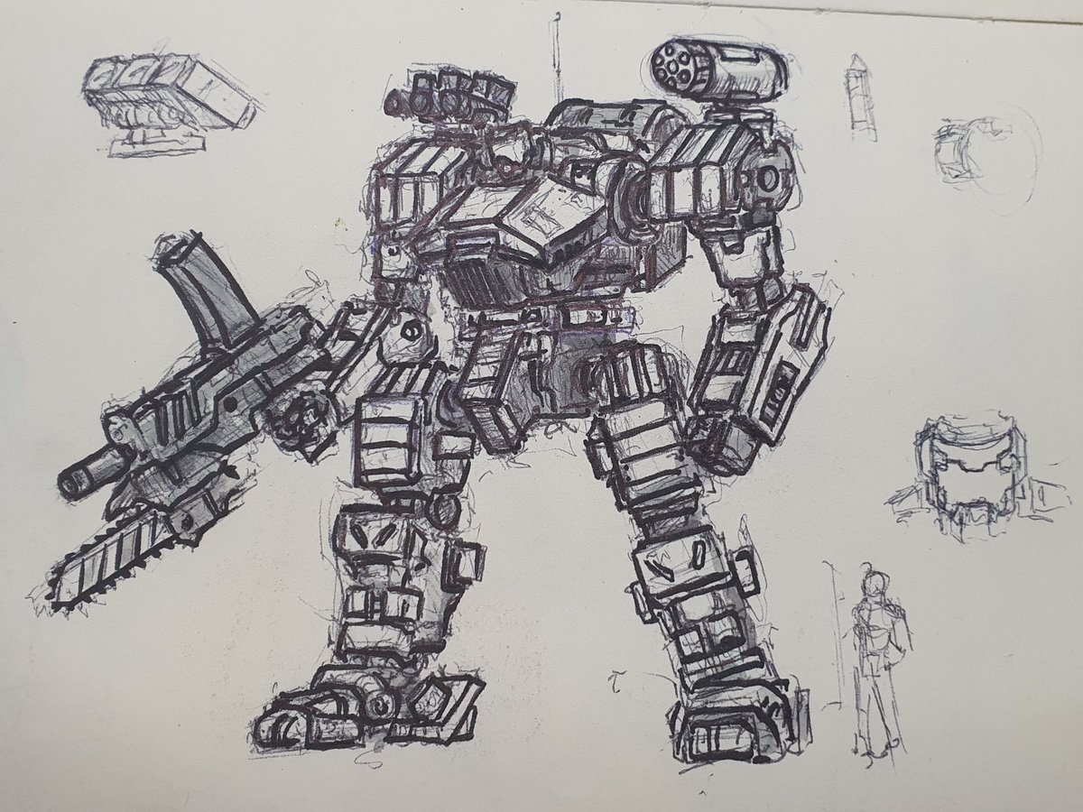 Drawing Battle Mech on Paper  Concept  YouTube