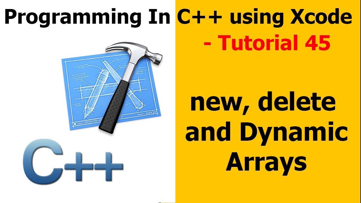 ComputerVideos's tweet image. Programming in C++ / X-Code || Tutorial 45 - New, Delete & Dynamic Arrays: youtu.be/oHhr_GxQaRs #ProgrammingInC #CPlusPlus #XCodeTutorial #ComputerScienceVideos #ComputerScience #HowToCodeInC #HowToCode #HowToProgramInC #CProgrammingForBeginners
