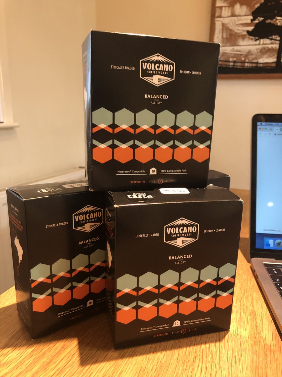 bumblebruiser's tweet photo. Next month sorted through @goodprodmarket #fairtrade #compostablepods @Volcano_Coffee is feel good coffee. @unleashedteam https://t.co/MY0yATBUMD
