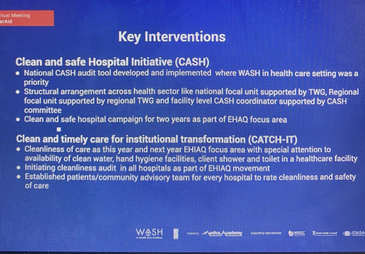 WASH_FOR_HEALTH's tweet image. A summation of the interventions in Ethiopia, this is coordinated action in real life! Demonstrates commitment, how infrastructures were addressed, how monitoring of hygiene was implemented #R2RWASHinHCF