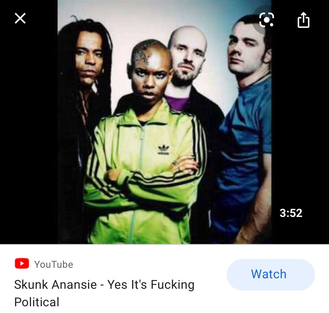 Robert_Este's tweet photo. @naval It reminds me of Skunk Anansie’s song from the 90’s     “Yes it's f*cking political
Everything's political
Yes it's f*cking satirical
Everything's satirical”... https://t.co/s8xBmkWeMW
