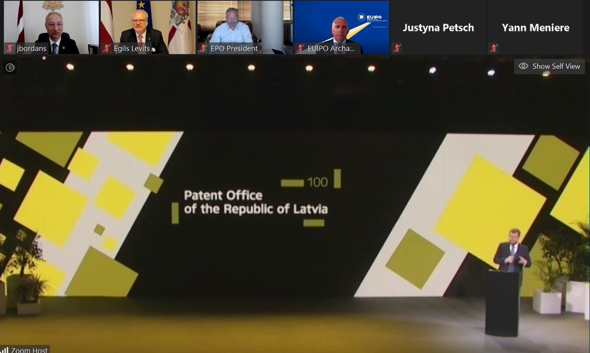 EU_IPO's tweet photo. 📸Executive Director Christian Archambeau congratulated Latvia's Patent Office on their centenary during his opening remarks at today's #IPvision2020 conference.
Did you miss it? Watch the recording here: https://t.co/LY1ecRg7e8 https://t.co/uFPSnoDDWO