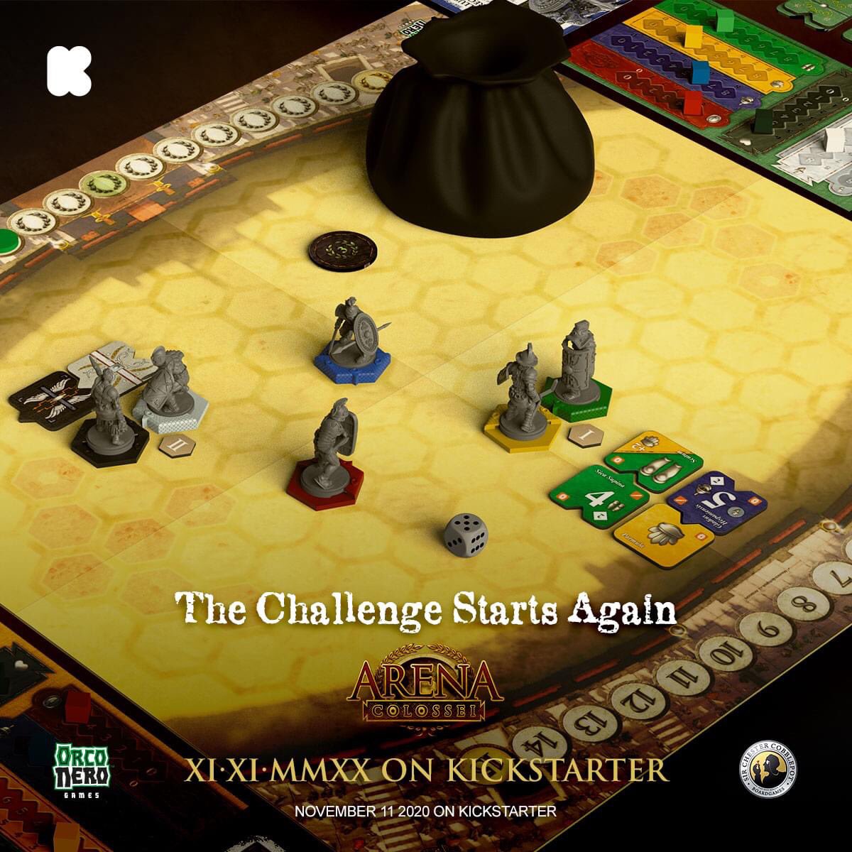 OrconeroM's tweet photo. Arena Colossei™ torna l'11 novembre 2020 su Kickstarter totalmente rinnovato, con i gladiatori ancora più determinati ad affrontarsi nell’arena più famosa del mondo: il Colosseo. Scopri le caratteristiche e le novità: seguirci su https://t.co/jhDHxYxotj. https://t.co/MQIxS6ajMy