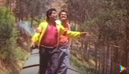 7. Jagathy Sreekumar saved Lalettan from certain death during the shooting of the song ‘Oottippattanam’ in Kilukkam while on top of the toy train. He alerted him about a hanging electric line and Lalettan ducked in the nick of time! #Kilukkam  #Jagathy  #Mohanlal60