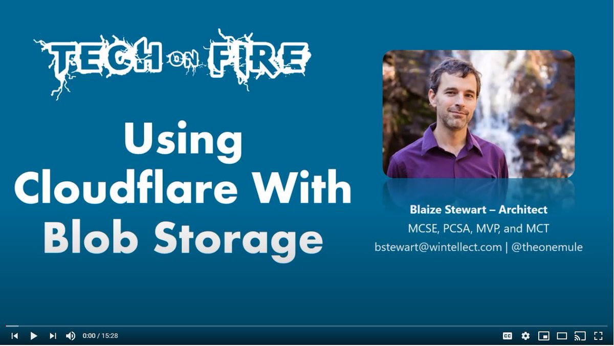 jprosise's tweet image. In this edition of #TechOnFire, Blaize (@theonemule) will show you how to configure a static site hosted on Azure Blob Storage to work with Cloudflare to take advantage of all the security Cloudflare offers.
okt.to/TEBMxG
#Cloudfare #AzureBlobStorage #AzureWebsites