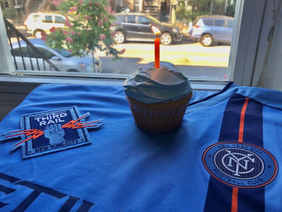 NYisBLUE's tweet photo. It was seven years ago today that @NYCFC was announced, &amp; on that same day we started organizing the ⁦@ThirdRailSC⁩.

#Happy7thNYCFC, &amp; happy anniversary to the whole #NYCFC family!  It’s been a wonderful ride so far, and I can’t wait to see where we go from here together. https://t.co/yaBLPIdRhI