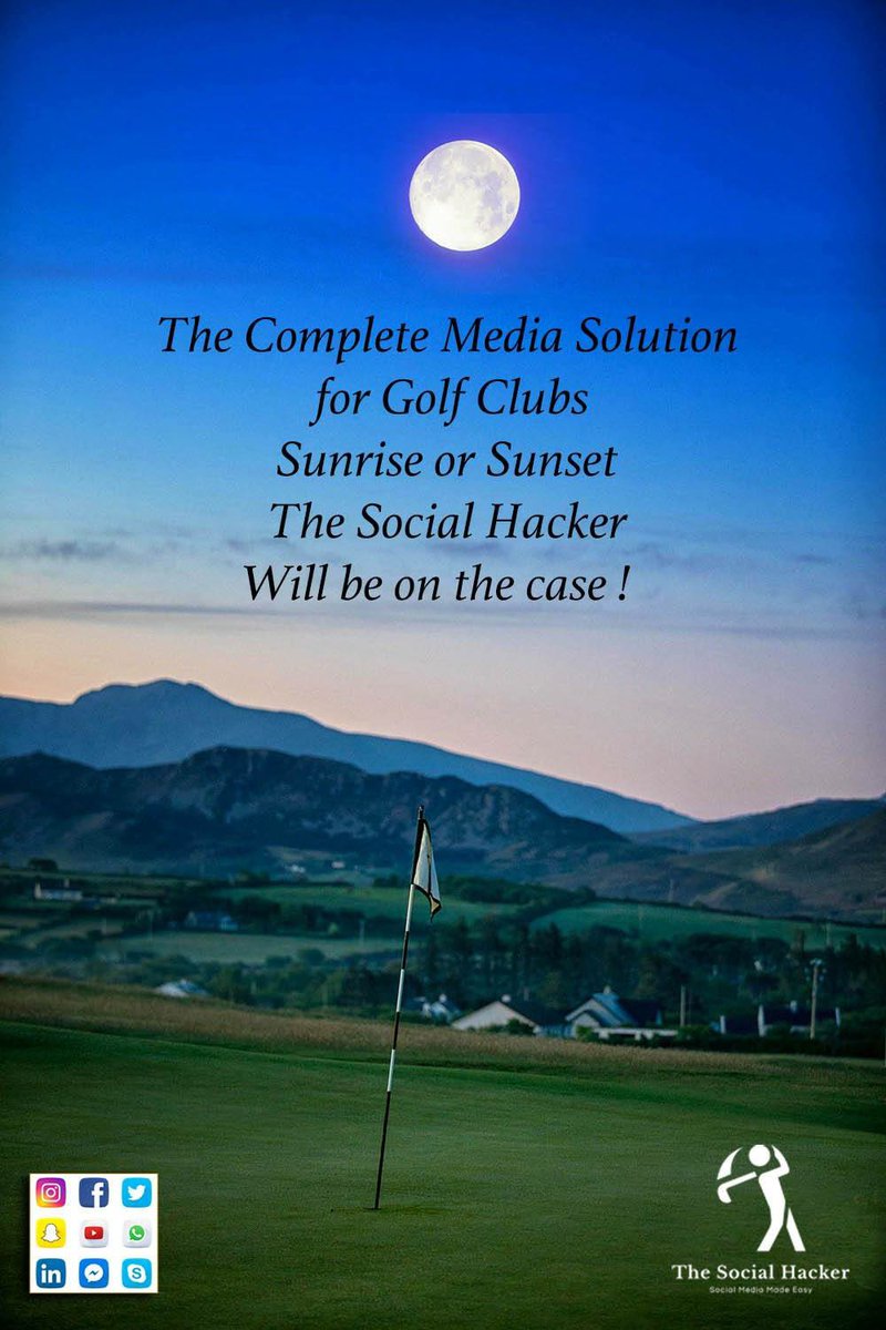 TheSocialHackR's tweet photo. The Complete Social Media Solution for your Golf Club . Want to find out more just get in touch . #thesocialhacker #socialmediamadeeasy #socialmedia #twitter #facebook #instagram #golf #golfclubs #golfclubs #golfkerry #golfireland https://t.co/5PWlJMvAcw
