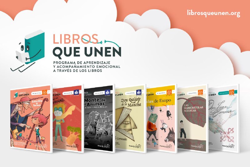 3️⃣  #LibrosQueUnen: 
🔎Selección de 7 libros de obras clásicas uno por cada curso de primaria 
📝🖌Adaptación de contenido en lenguaje claro ilustración de cada libro👇🏼
📚Intenso trabajo de profesionales del diseño, la ilustración y la maquetación 

👇👇
x.com/QueUnen/status…
