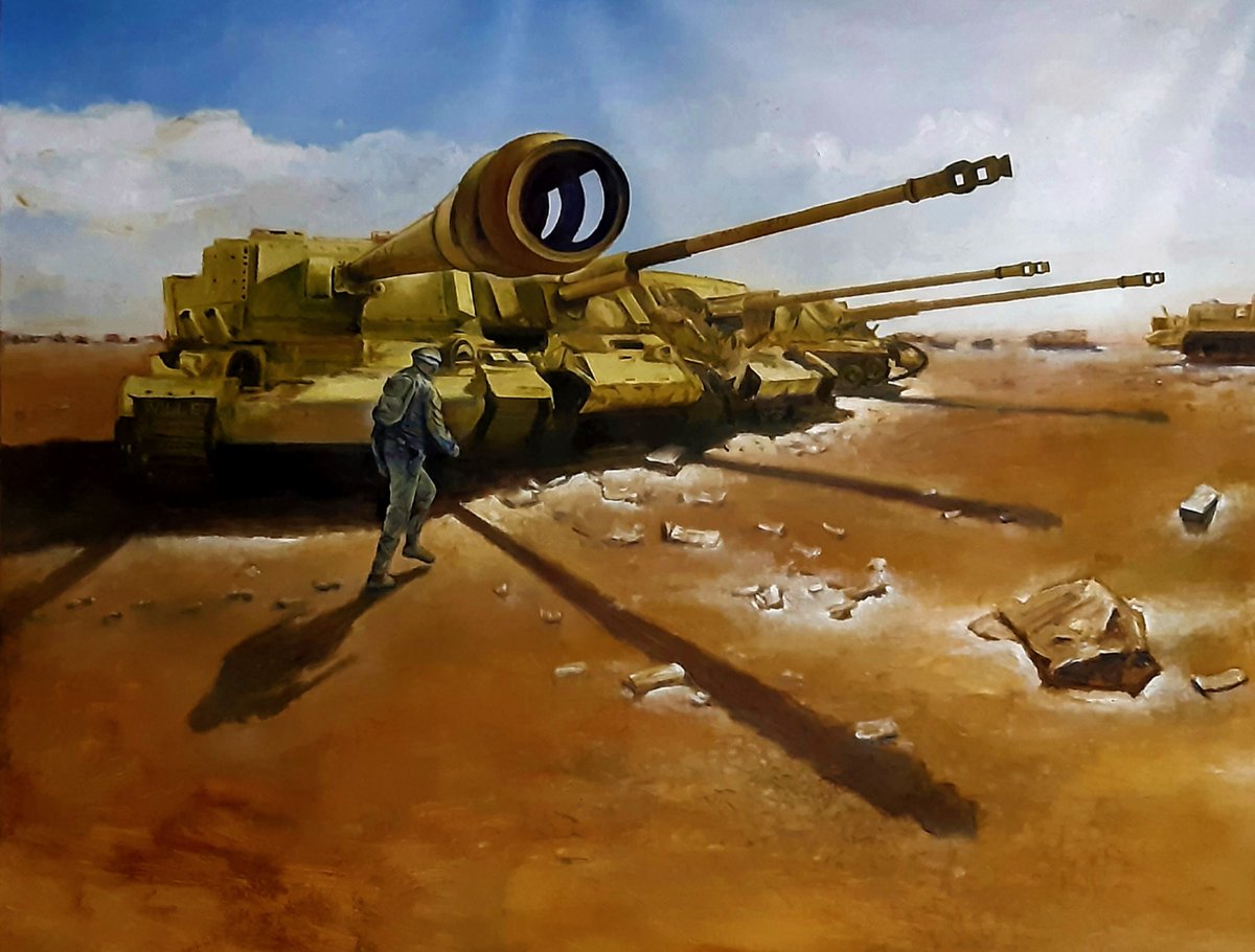 JThompsonArtist's tweet photo. Recently completed. 152 x 183 cm, oil on canvas. #kiwisoldier #NZsoldier #rustingtanks https://t.co/dNjgPUfOhn