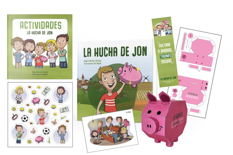 verkami's tweet photo. 💰🐷 "La hucha de Jon" es un #cuento que ayuda a transmitir a los niñxs una cultura financiera sana, basada en el #ahorro y el trabajo en equipo.

¡Descubre cómo Jon y sus primos consiguieron el dinero para inscribirse en el torneo de fútbol del pueblo! 👉 https://t.co/uDuJ83uEOe https://t.co/EZfhBLCwAf
