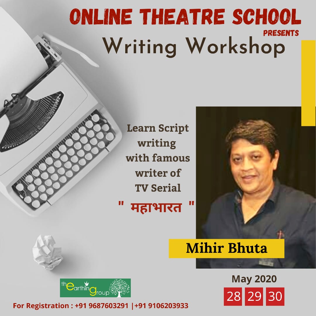 The_Earthing's tweet photo. Learn to Draft and present your writing with the Talented MIHIR BHUTA whose writings we've appreciated in much known Serial MAHABHARAT(2013-14)
#onlinetheatreschool #writingclass #mihirbhuta #theearthinggroup #Ayodhya #InternationalTeaDay #theatre #Drama @mihirbhuta64 @nsd_india https://t.co/KvOq2mRs3d
