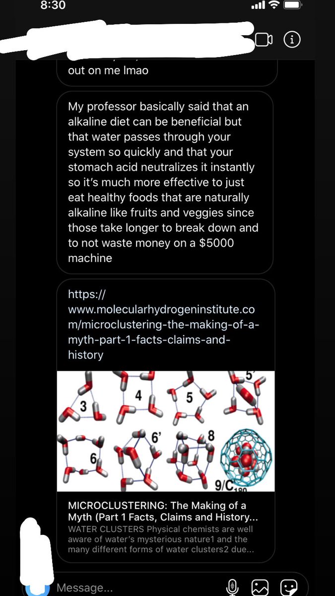  https://www.molecularhydrogeninstitute.com/microclustering-the-making-of-a-myth-part-1-facts-claims-and-history^this link goes into all the nitty gritty science shit that basically proves that there is no valid evidence for the waters benefits, but the third screenshot here is from the site.