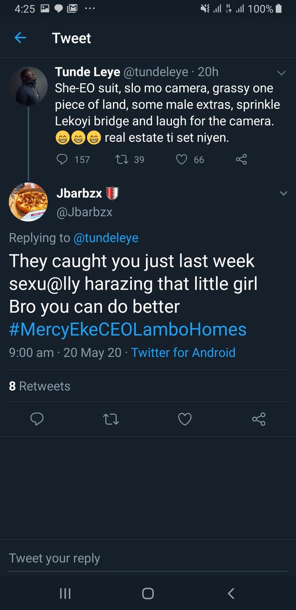 Yesterday, in reply to this banter on Mercy Eke, her "mercenaries" flooded my mentions with orisirisi "insort". Most I found hilarious and ignored. But this fellow  @jbarbzx thinking she was anon tweet this. Accused me of paedophilia Anon sha. Anyway, thread.  https://twitter.com/tundeleye/status/1263002354347114498