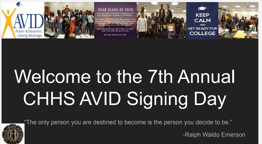 ClaudeneMcCoy's tweet photo. Our 7th Annual AVID Signing Day was held virtually this year. https://t.co/DO3yUK5tQ8